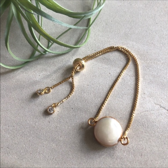 Estrella and Luna NWT 14k gold pearl bracelet - Picture 3 of 5